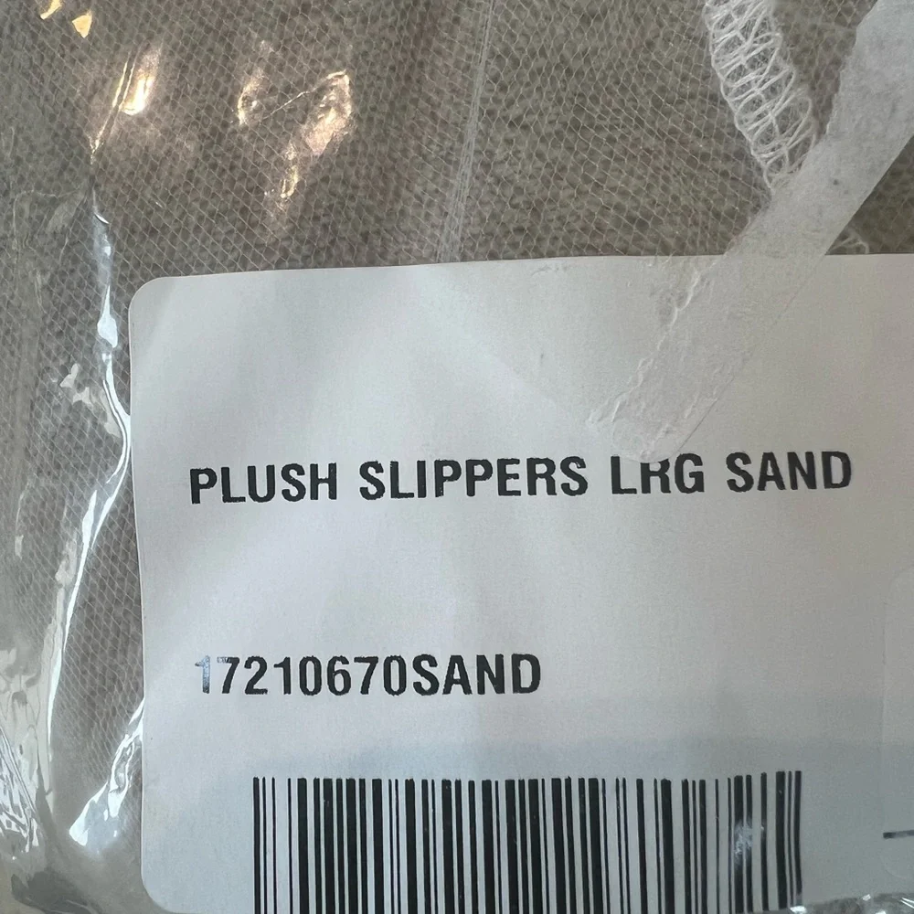 Restoration Hardware Plush Spa Slippers - Sand